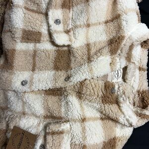 Abercrombie & Fitch Plaid Sherpa Jacket